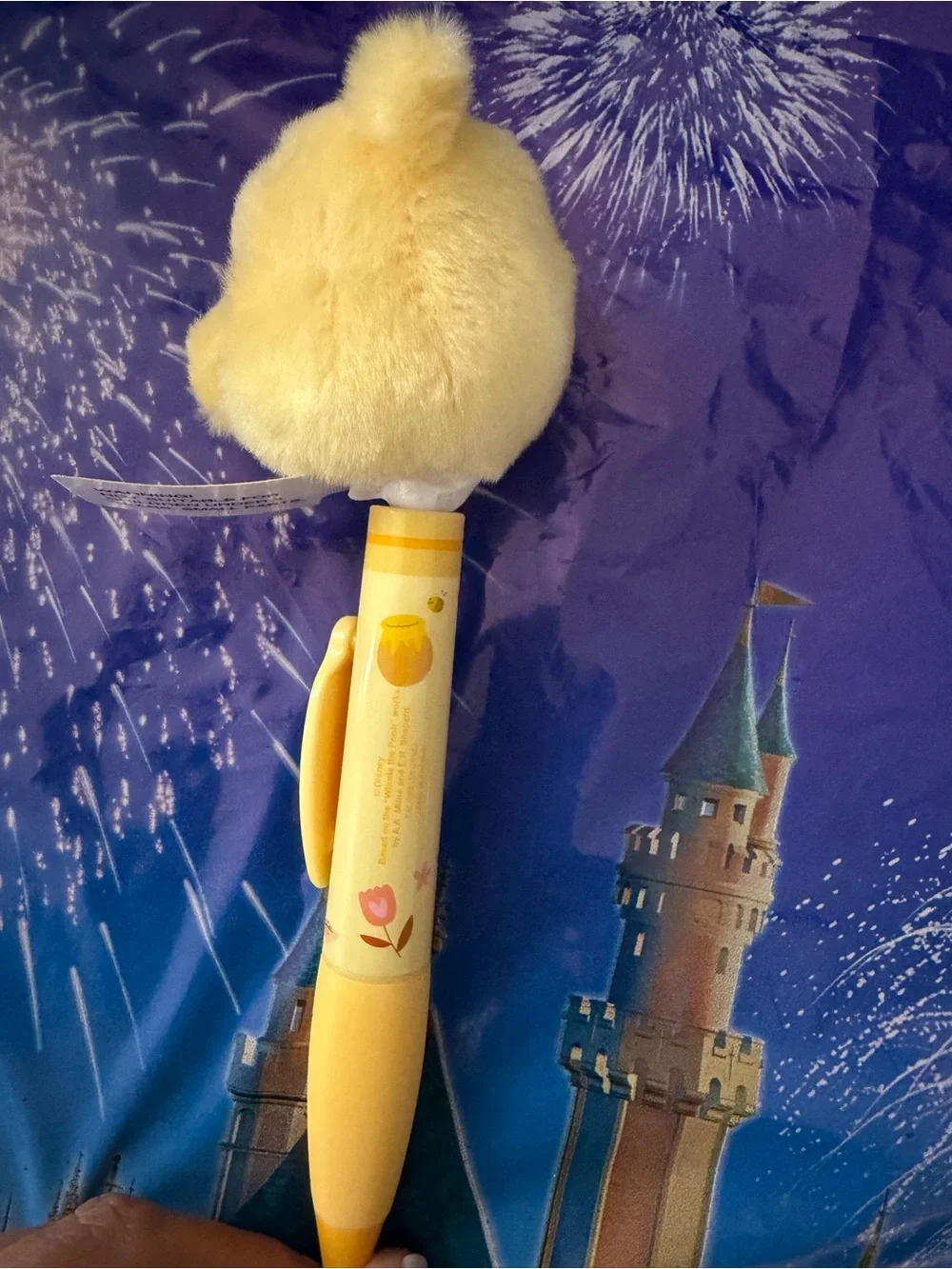 Disney Yellow Pooh Plush-Top Pen